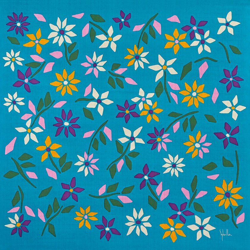 風呂敷：Sybilla（シルベストレー_ブルー）